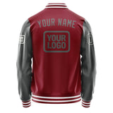 Custom Crimson Red Dark Grey Jacket JA151520151818202018