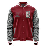 Custom Crimson Red Dark Grey Jacket JA151520151818202018