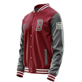 Custom Crimson Red Dark Grey Jacket JA151520151818202018