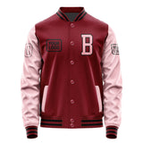 Custom Crimson Red Light Pink Jacket JA151521151717212117