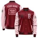 Custom Crimson Red Light Pink Jacket