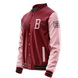 Custom Crimson Red Light Pink Jacket JA151521151717212117