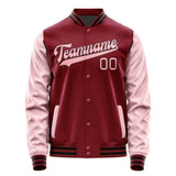 Custom Crimson Red Light Pink Jacket JA1515211517B31721