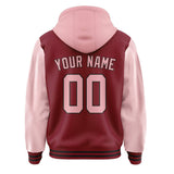 Custom Crimson Red Light Pink Jacket