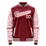 Custom Crimson Red Light Pink Jacket JA1515211518B31821