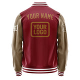 Custom Crimson Red Khaki Jacket JA151522151818222218