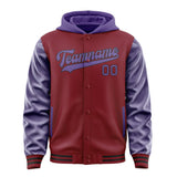 Custom Crimson Red Light Purple Jacket