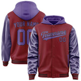 Custom Crimson Red Light Purple Jacket