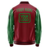 Custom Crimson Red Emerald Green Jacket JA151524151717242417