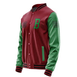 Custom Crimson Red Emerald Green Jacket JA151524151717242417