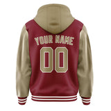 Custom Crimson Red Light Khaki Jacket