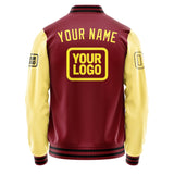 Custom Crimson Red Light Yellow Jacket JA151526151717262617