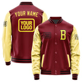 Custom Crimson Red Light Yellow Jacket