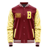 Custom Crimson Red Light Yellow Jacket JA151526151818262618