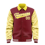 Custom Crimson Red Light Yellow Jacket