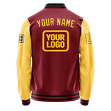 Custom Crimson Red Gold Jacket JA151530151717303017