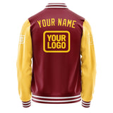 Custom Crimson Red Gold Jacket JA151530151818303018