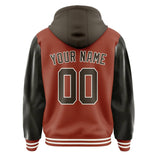 Custom Coral Red Brown Jacket