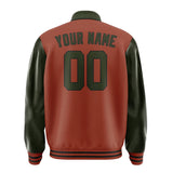 Custom Coral Red Olive Jacket