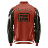 Custom Coral Red Olive Jacket JA161602161818020218