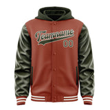 Custom Coral Red Olive Jacket