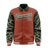 Custom Coral Red Olive Jacket