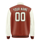 Custom Coral Red Cream Jacket
