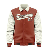 Custom Coral Red Cream Jacket