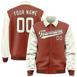Custom Coral Red Cream Jacket