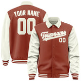 Custom Coral Red Cream Jacket