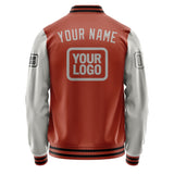 Custom Coral Red Gray Jacket JA161604161717040417