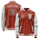 Custom Coral Red Gray Jacket