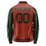 Custom Coral Red Dark Green Jacket JA1616061617B21706