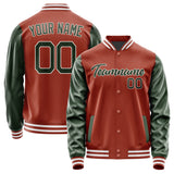 Custom Coral Red Dark Green Jacket JA1616061618B21806