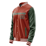 Custom Coral Red Dark Green Jacket JA1616061618B21806