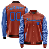 Custom Coral Red Sky Blue Jacket