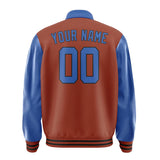 Custom Coral Red Sky Blue Jacket