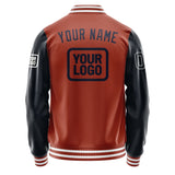 Custom Coral Red Navy Jacket JA161611161818111118