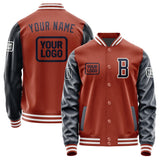 Custom Coral Red Navy Jacket