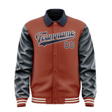 Custom Coral Red Navy Jacket