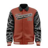 Custom Coral Red Black Jacket