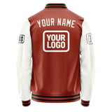 Custom Coral Red White Jacket JA161618161717181817