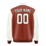 Custom Coral Red White Jacket