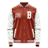 Custom Coral Red White Jacket JA161618161818181818