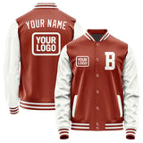 Custom Coral Red White Jacket