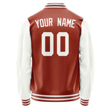 Custom Coral Red White Jacket JA1616181618B31818