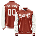 Custom Coral Red White Jacket