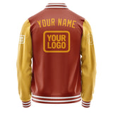 Custom Coral Red Yellow Jacket JA161619161818191918