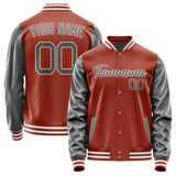 Custom Coral Red Dark Grey Jacket