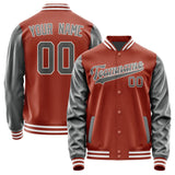 Custom Coral Red Dark Grey Jacket